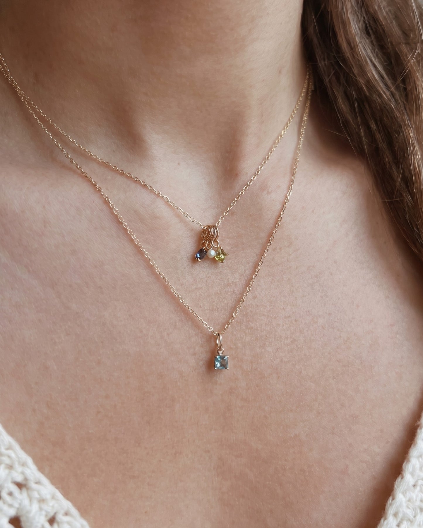 Personalized Birthstone Charm Necklace