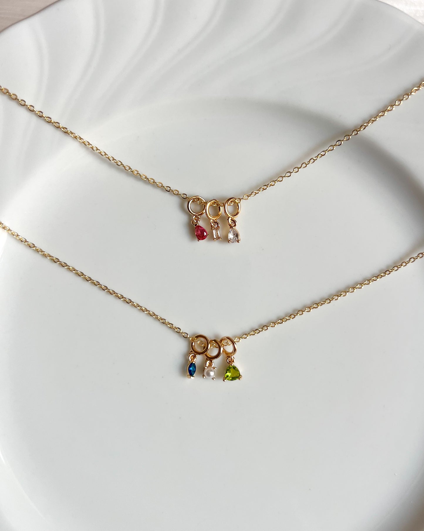 Personalized Birthstone Charm Necklace