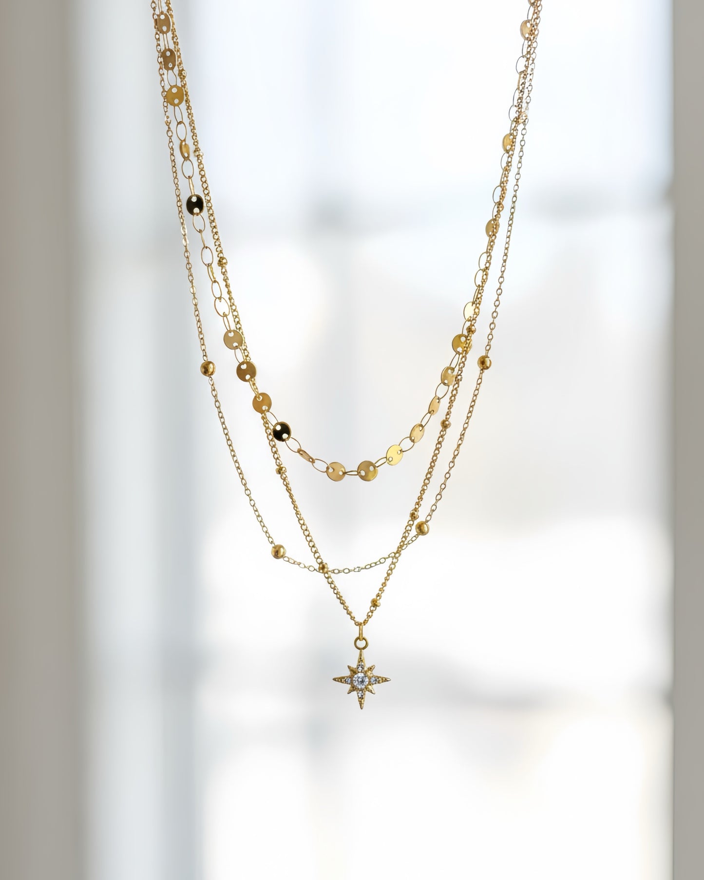 Celestial Layered Necklace Set Waterproof