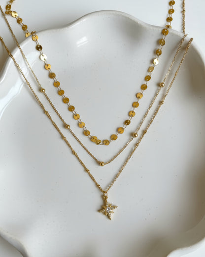 Celestial Layered Necklace Set Waterproof