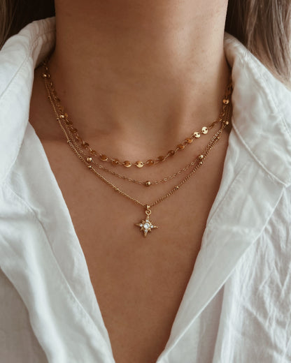 Celestial Layered Necklace Set Waterproof