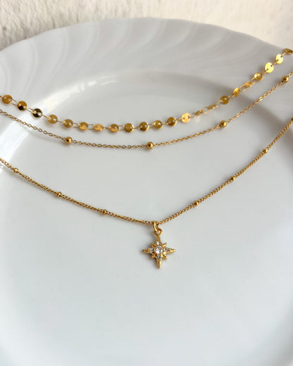 Celestial Layered Necklace Set Waterproof