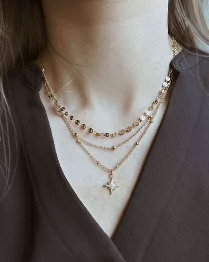 Celestial Layered Necklace Set Waterproof