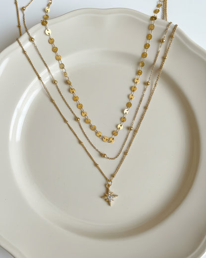 Celestial Layered Necklace Set Waterproof