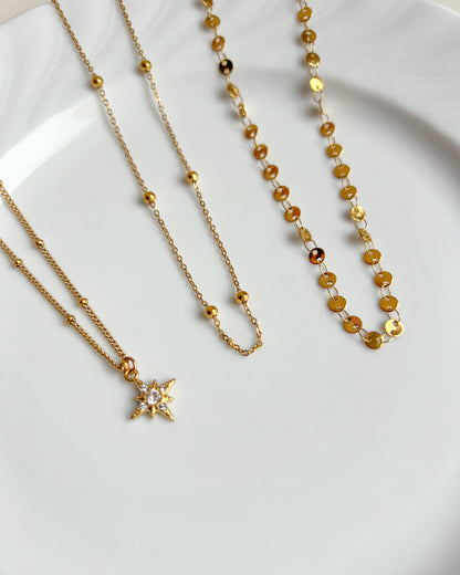 Celestial Layered Necklace Set Waterproof