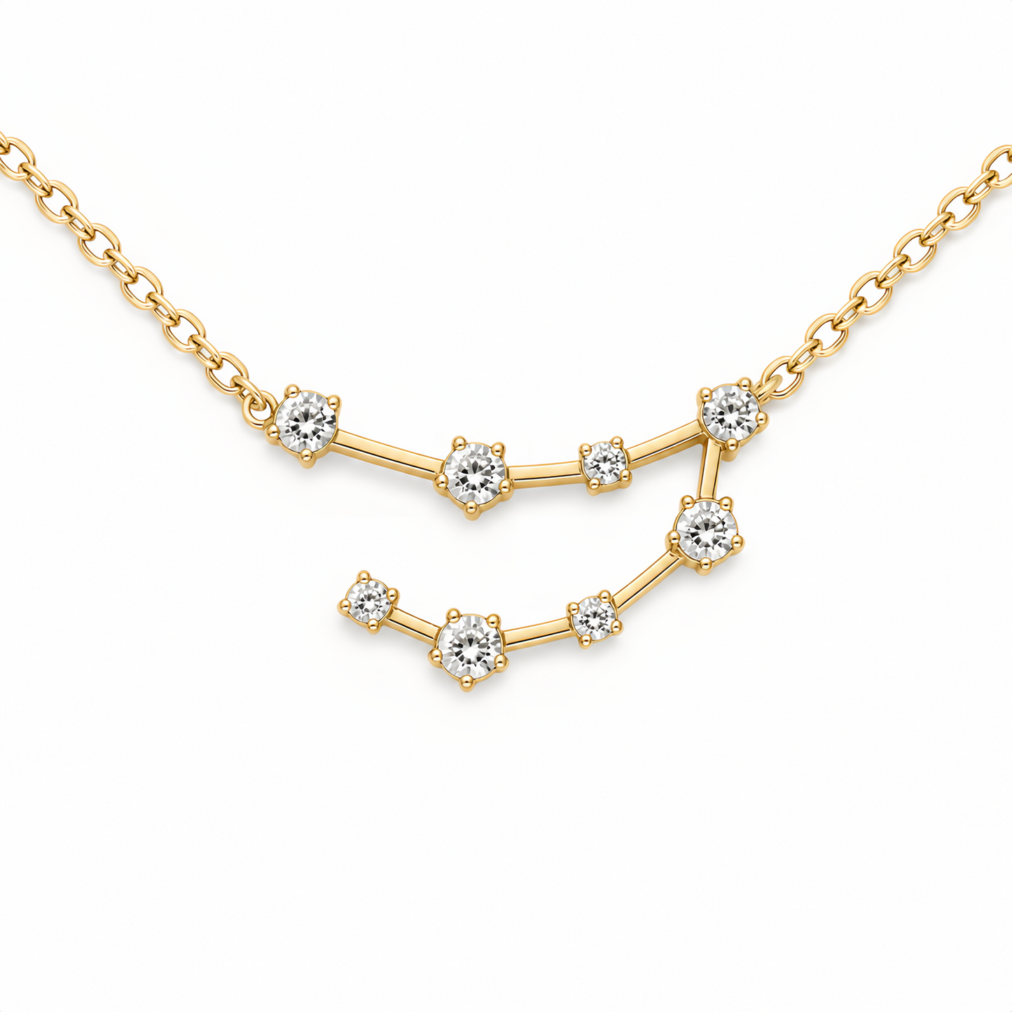 Zodiac Constellation Necklace Waterproof (Gold)