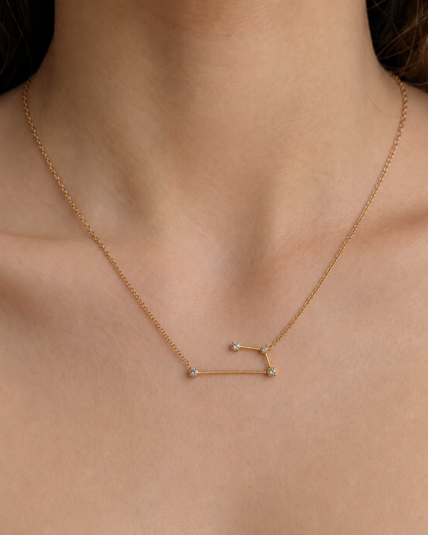 Zodiac Constellation Necklace Waterproof (Gold)