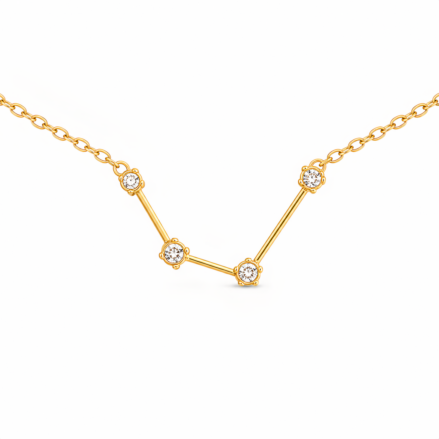 Zodiac Constellation Necklace Waterproof (Gold)