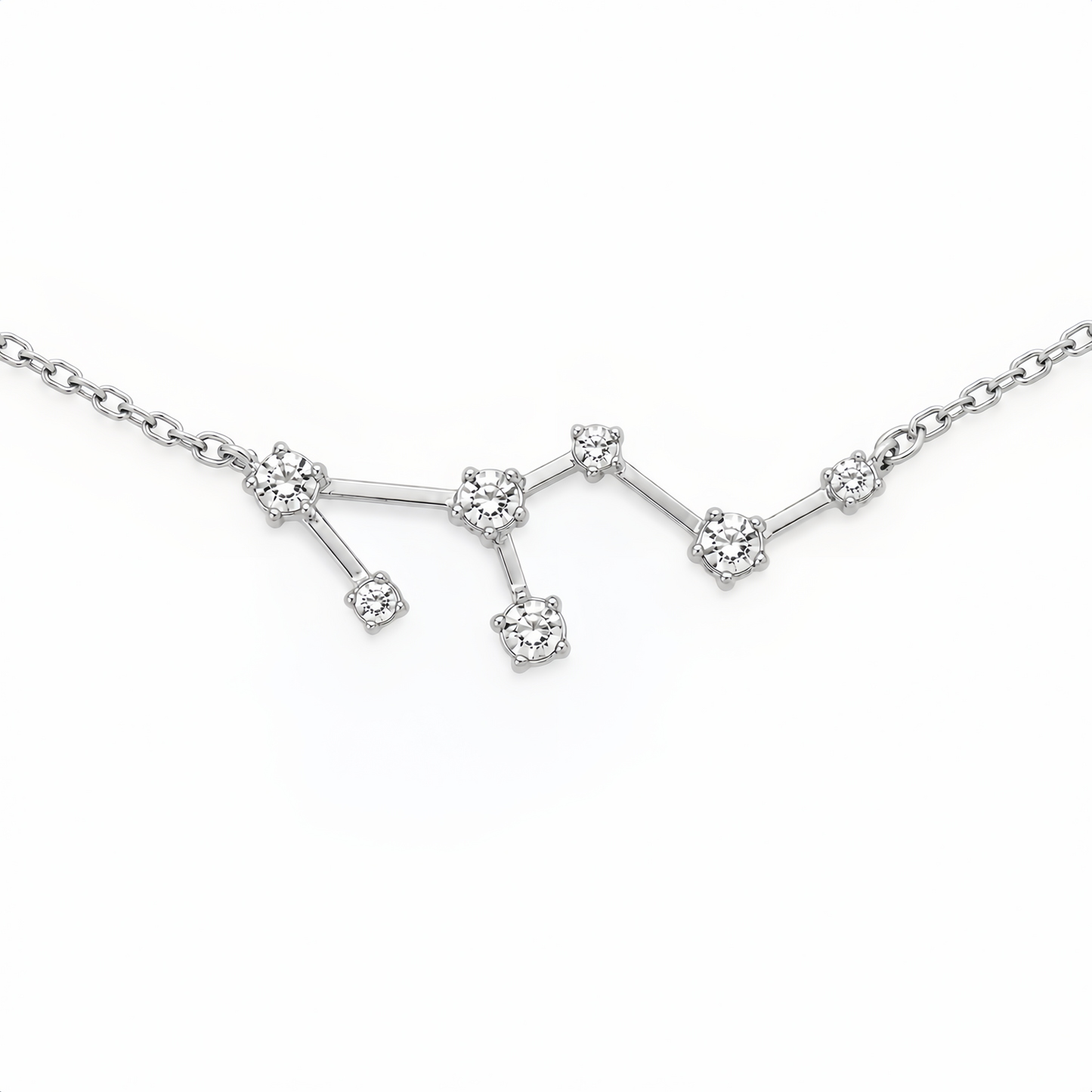 Zodiac Constellation Necklace Waterproof (Silver)