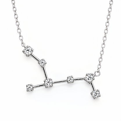 Zodiac Constellation Necklace Waterproof (Silver)