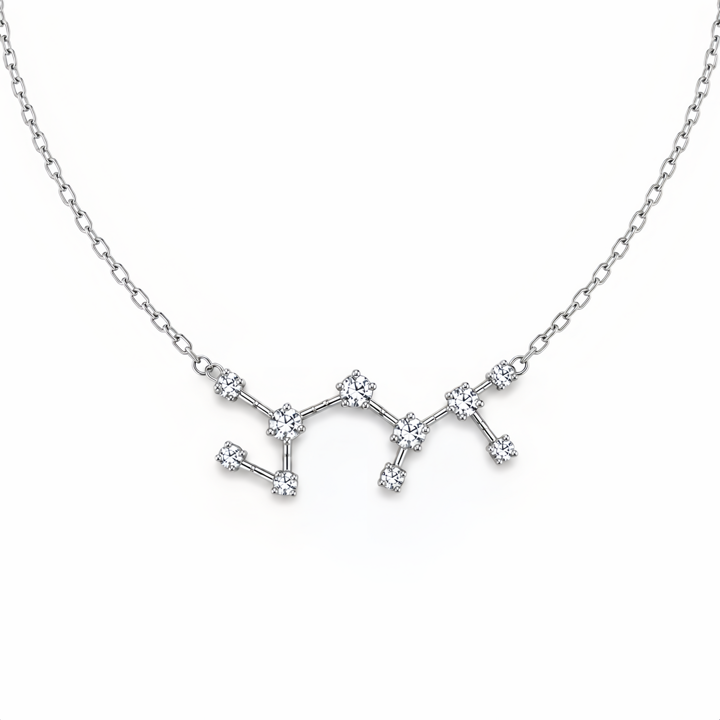 Zodiac Constellation Necklace Waterproof (Silver)