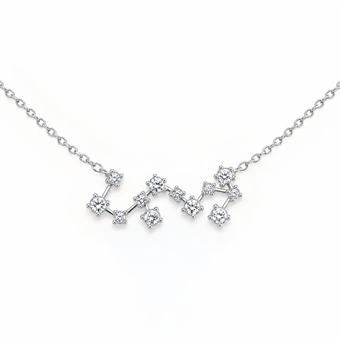 Zodiac Constellation Necklace Waterproof (Silver)