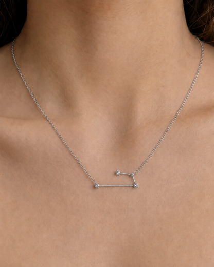 Zodiac Constellation Necklace Waterproof (Silver)