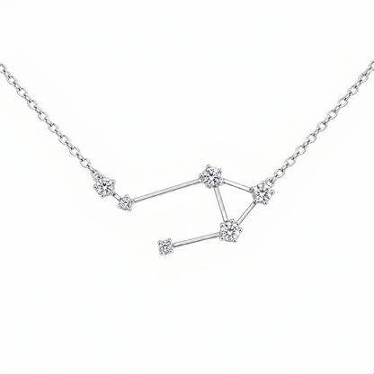 Zodiac Constellation Necklace Waterproof (Silver)
