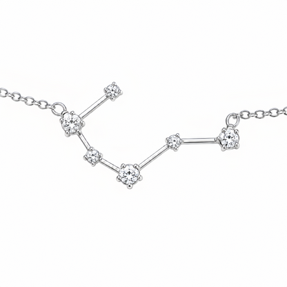 Zodiac Constellation Necklace Waterproof (Silver)