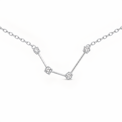 Zodiac Constellation Necklace Waterproof (Silver)