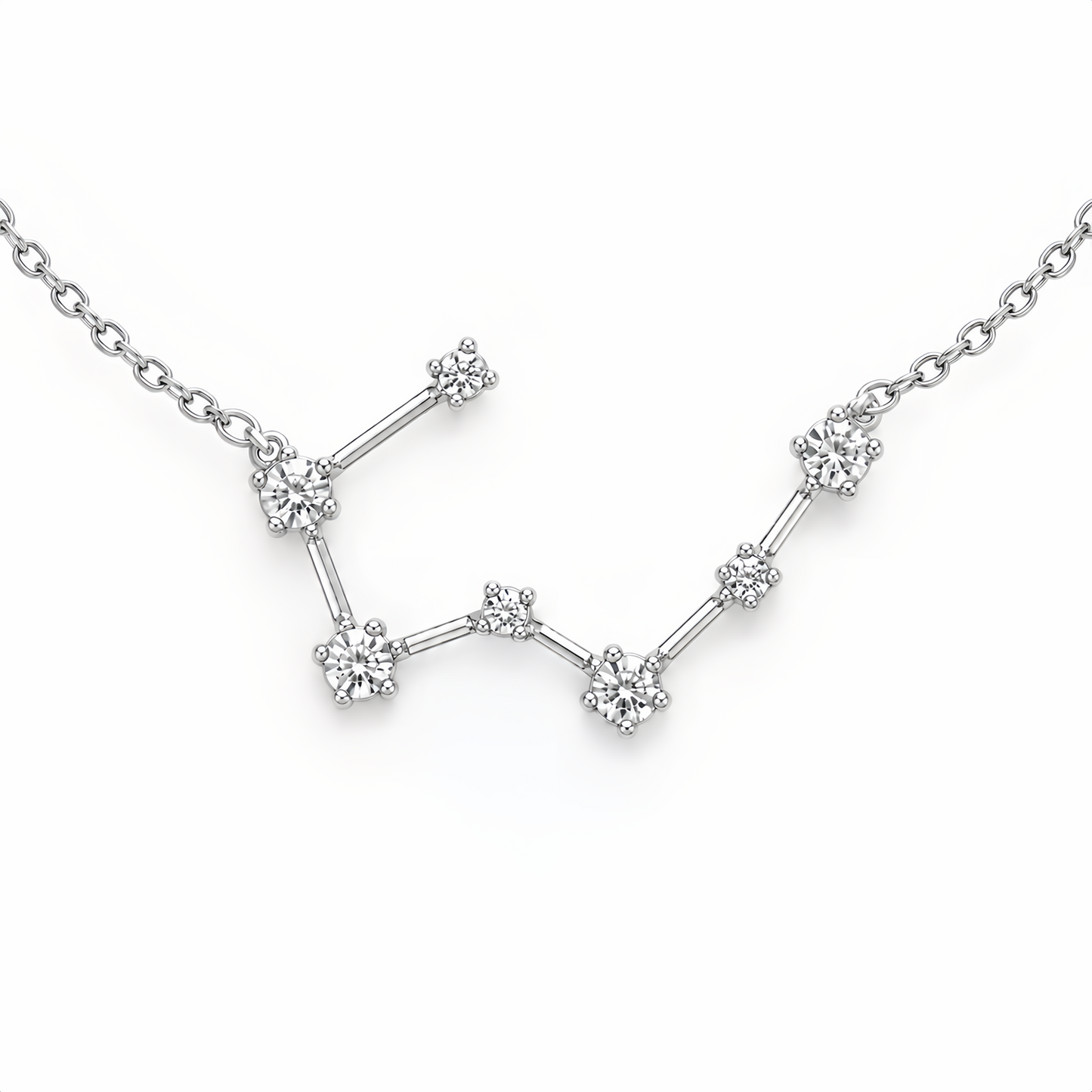 Zodiac Constellation Necklace Waterproof (Silver)