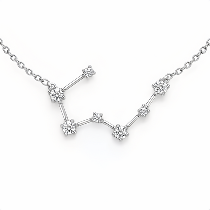 Zodiac Constellation Necklace Waterproof (Silver)
