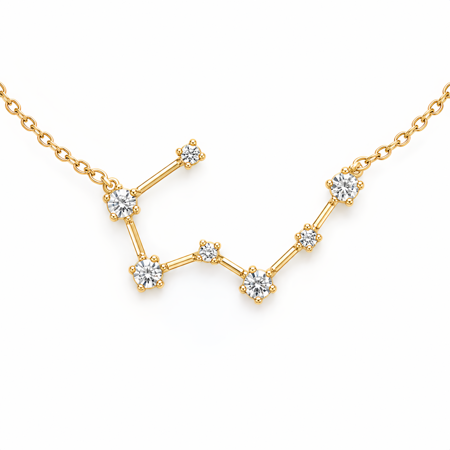 Zodiac Constellation Necklace Waterproof (Gold)
