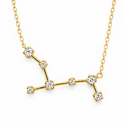 Zodiac Constellation Necklace Waterproof (Gold)