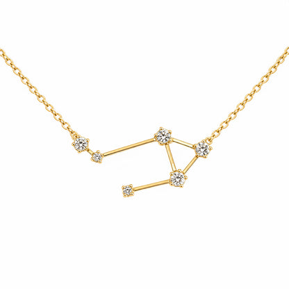 Zodiac Constellation Necklace Waterproof (Gold)