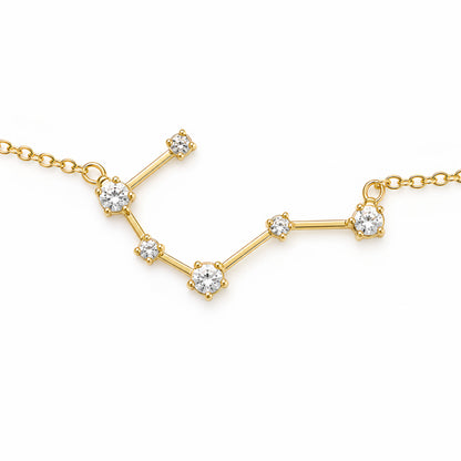 Zodiac Constellation Necklace Waterproof (Gold)