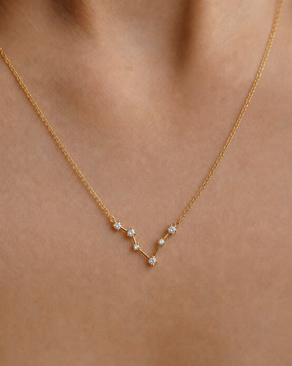 Zodiac Constellation Necklace Waterproof (Gold)