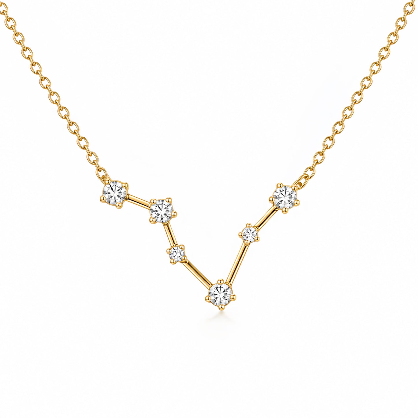 Zodiac Constellation Necklace Waterproof (Gold)