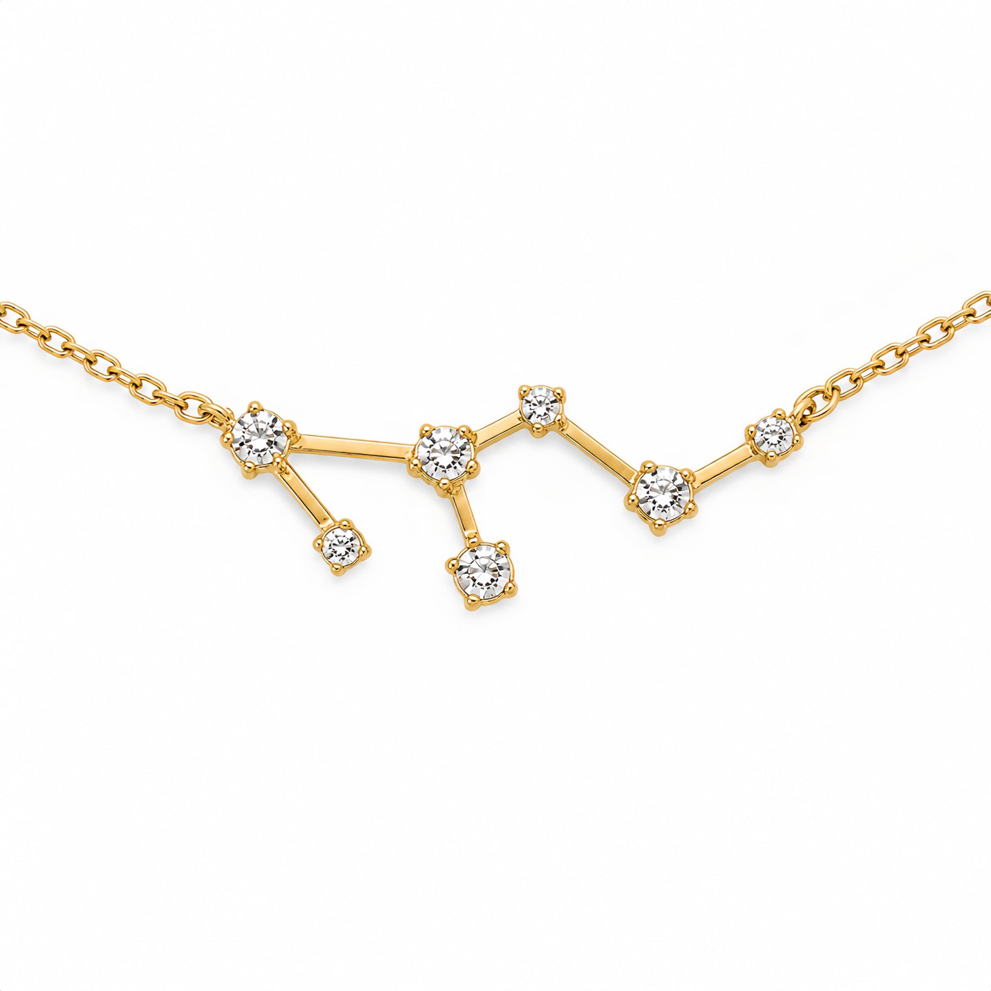 Zodiac Constellation Necklace Waterproof (Gold)
