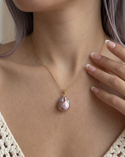 Blush Petal Baroque Pearl Necklace