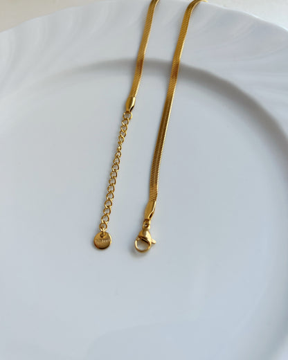 3mm Herringbone Chain Necklace Waterproof
