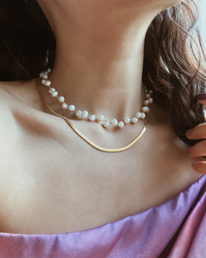 3mm Herringbone Chain Necklace Waterproof