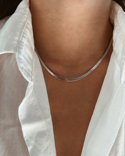 3mm Herringbone Chain Necklace Waterproof
