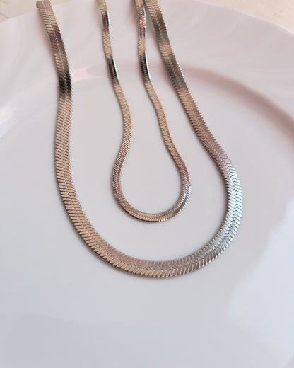 3mm Herringbone Chain Necklace Waterproof