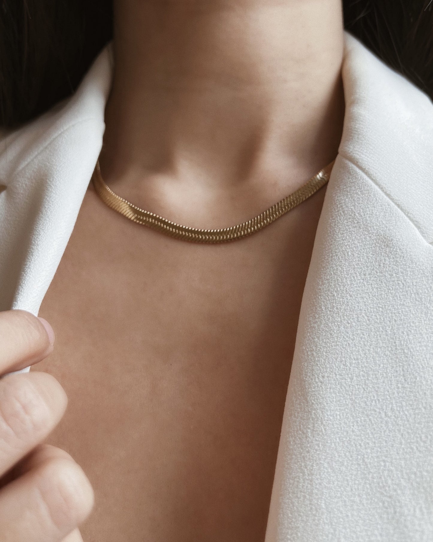 5mm Herringbone Chain Necklace Waterproof