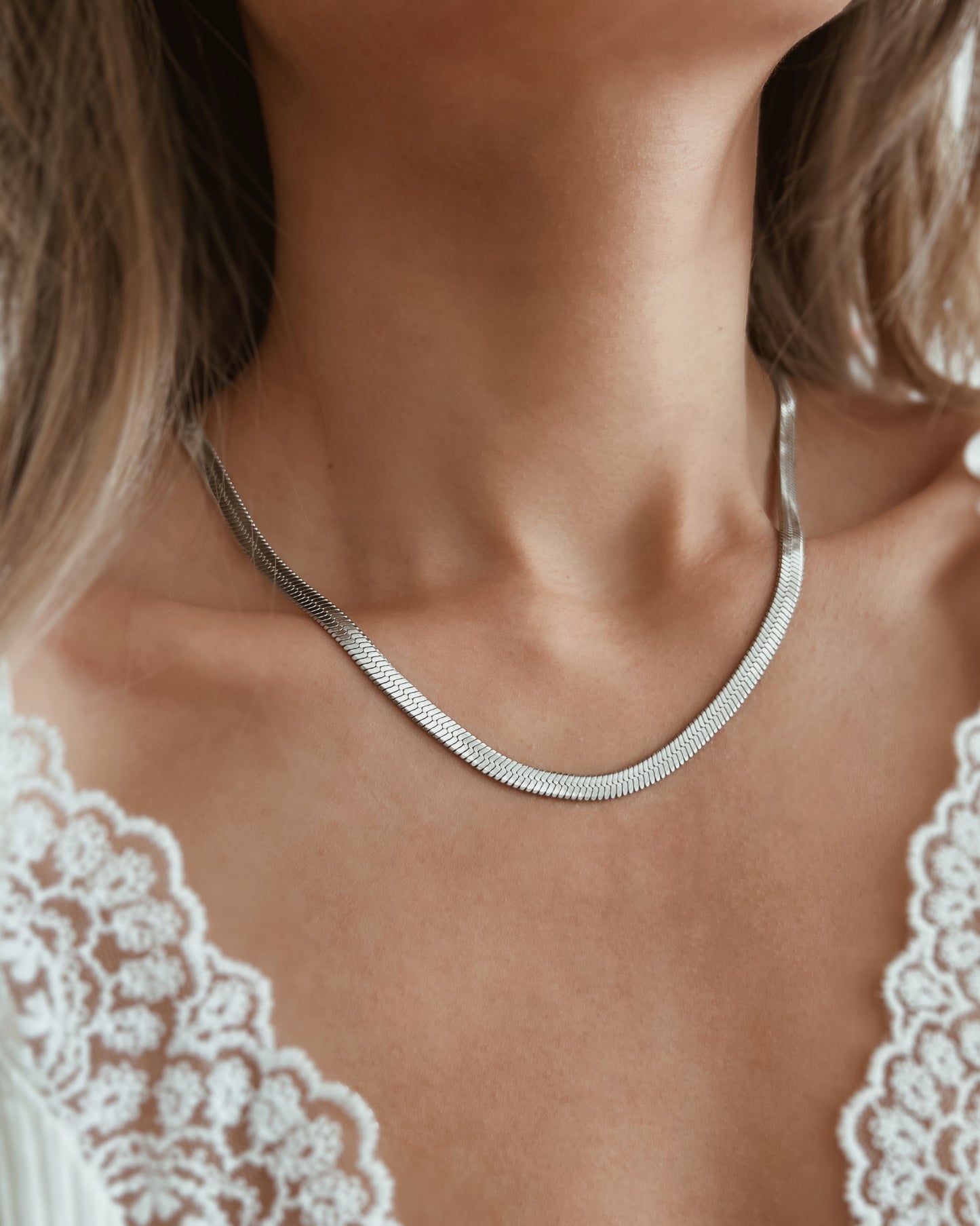5mm Herringbone Chain Necklace Waterproof