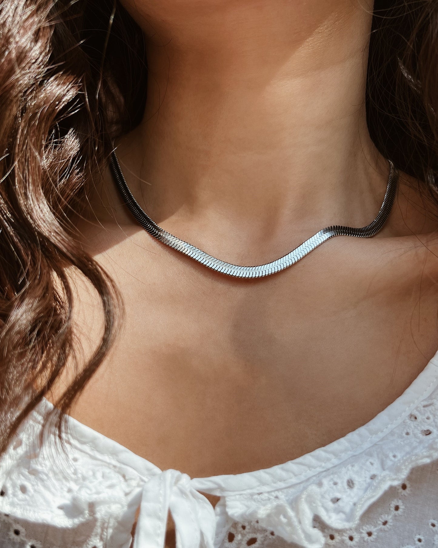 5mm Herringbone Chain Necklace Waterproof