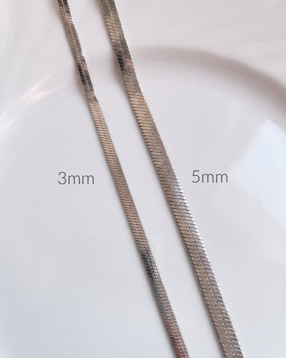 3mm Fischgrätketten-Halskette Wasserdicht