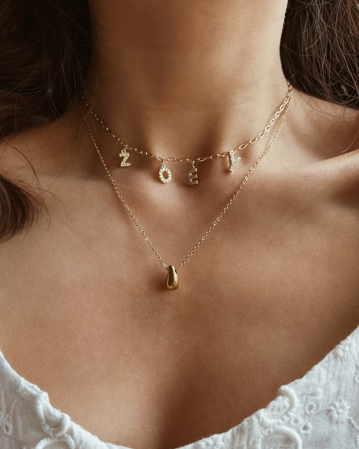 Minimal Teardrop Necklace Waterproof