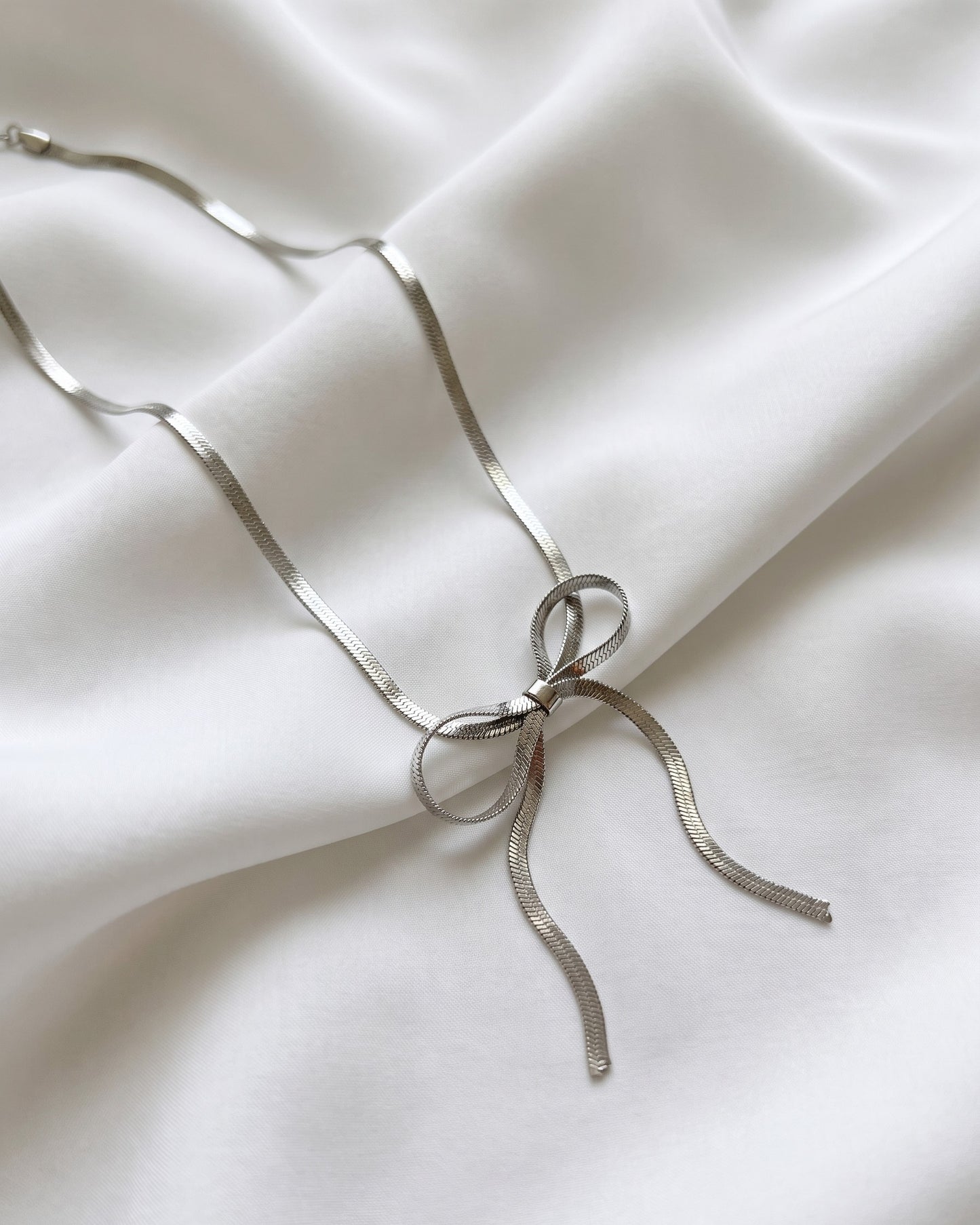 Ribbon Bow Necklace Waterproof