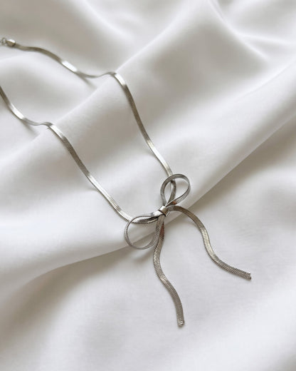 Ribbon Bow Necklace Waterproof