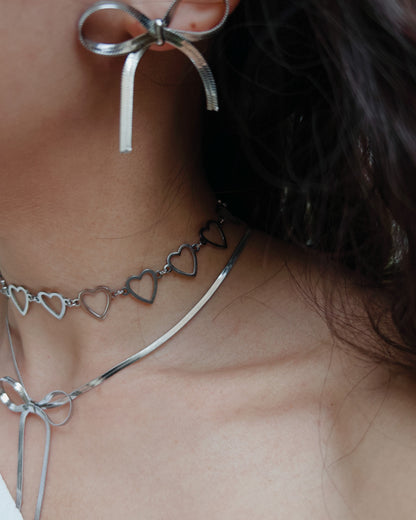 Ribbon Bow Necklace Waterproof