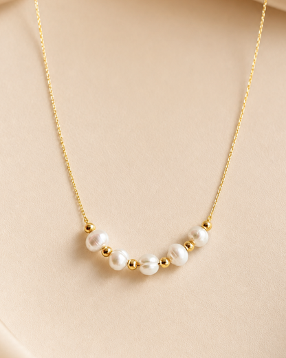 Adjustable Freshwater Pearl Slider Necklace