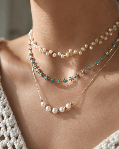 Adjustable Freshwater Pearl Slider Necklace