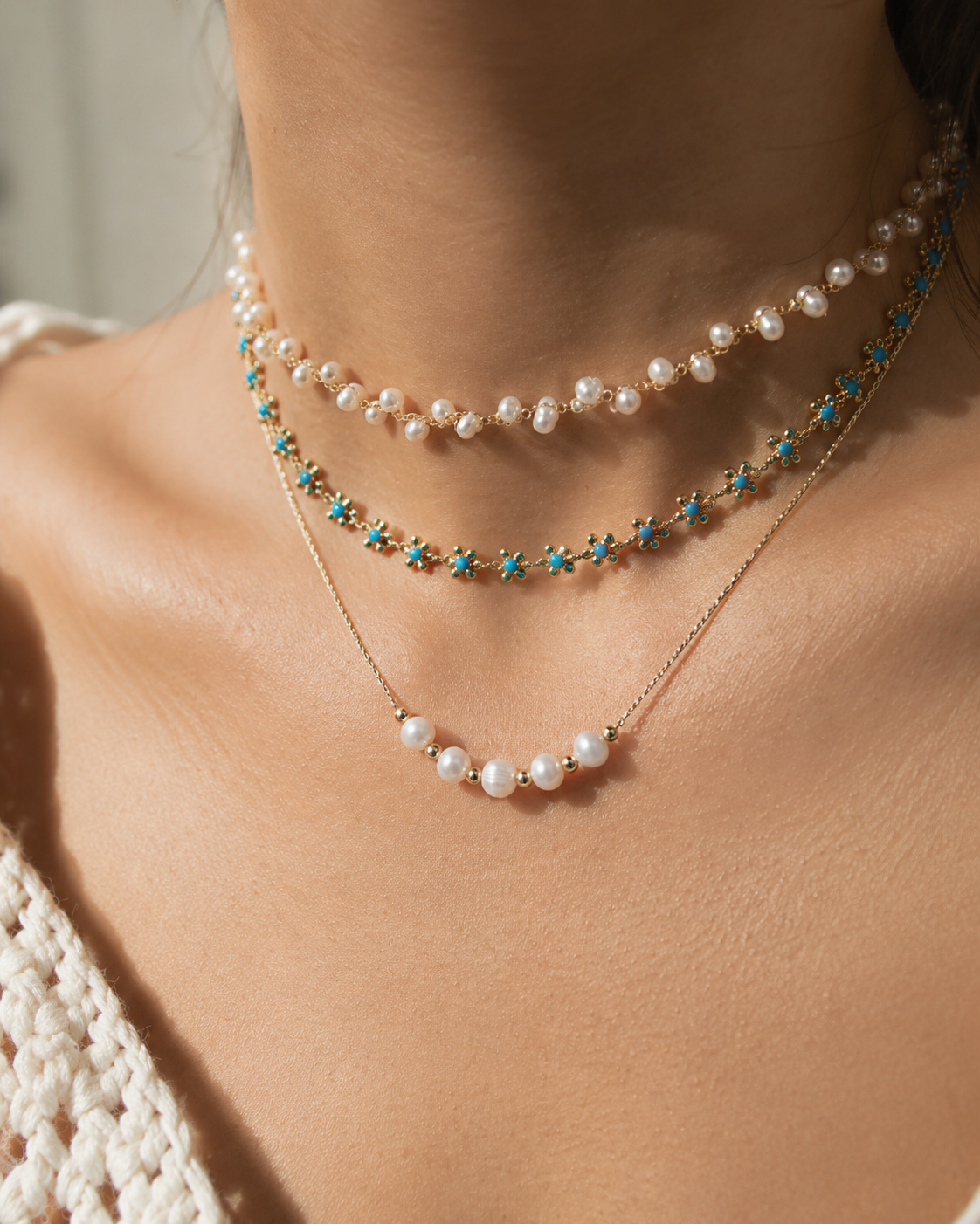 Adjustable Freshwater Pearl Slider Necklace