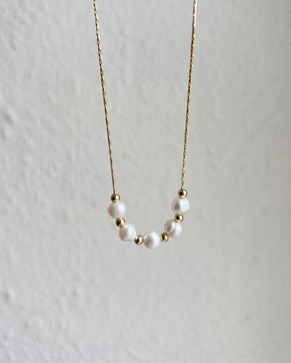Adjustable Freshwater Pearl Slider Necklace