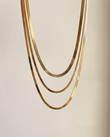 3-Layer Herringbone Necklace Waterproof
