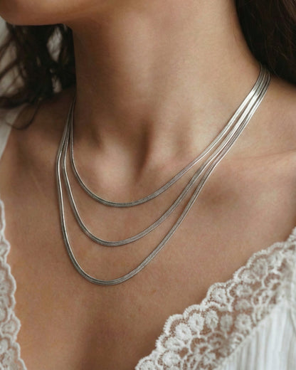 3-Layer Herringbone Necklace Waterproof