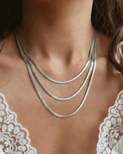 3-Layer Herringbone Necklace Waterproof