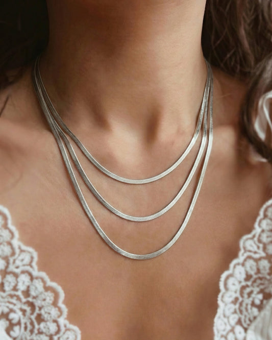 3-Layer Herringbone Necklace Waterproof